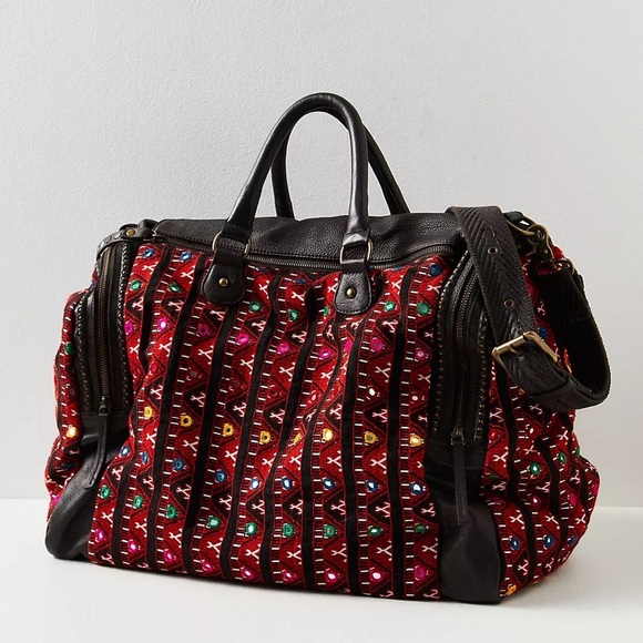 Free People Bijoux Mirrored Weekender Bag NWT - Picture 2 of 16